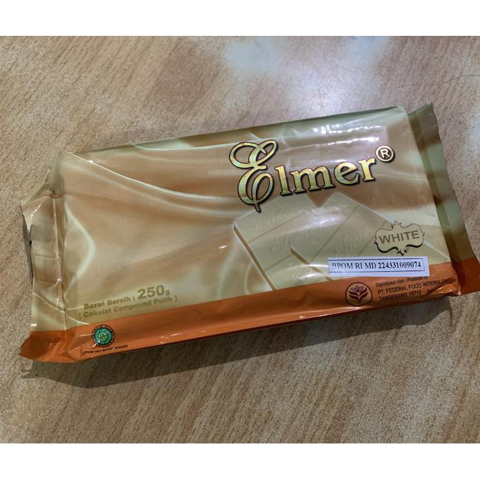 

Elmer White classic compound chocolate 250 gr / coklat
