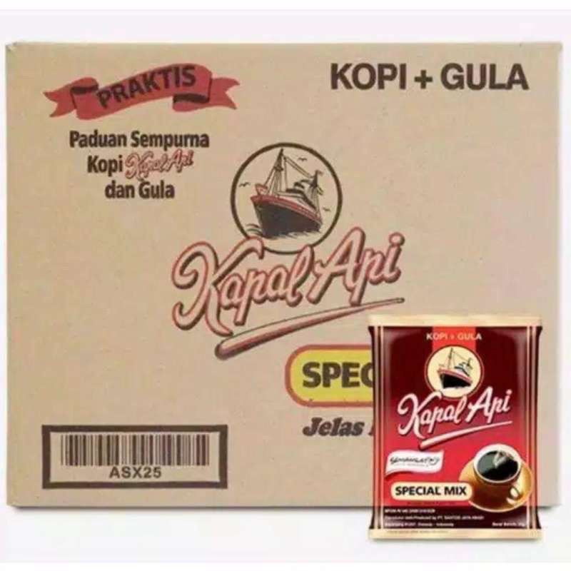 

Kopi Kapal Api Spesial Mix 1 Dus Isi 12 Renceng