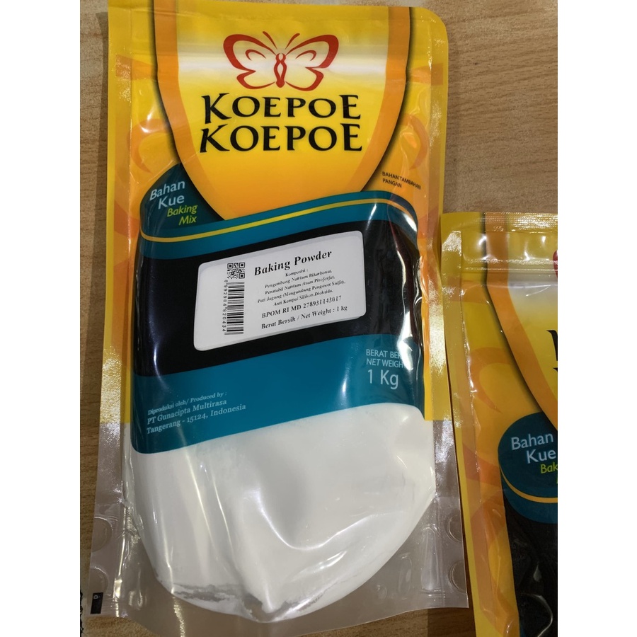 

Koepoe Koepoe Baking powder Kupu kupu 1 kg pouch pengembang kue