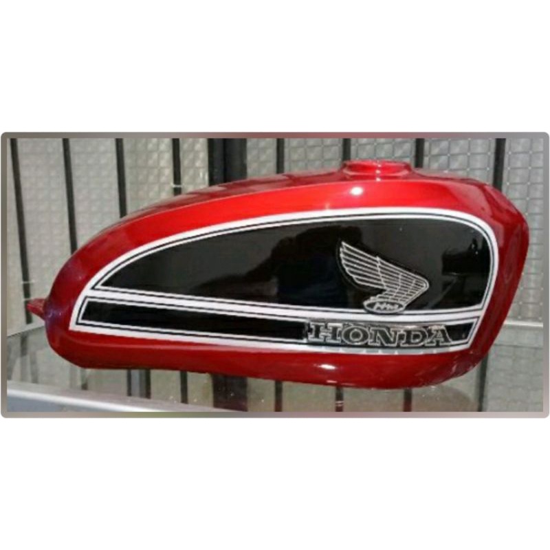 Tangki cb100 merah maroon glatik merah