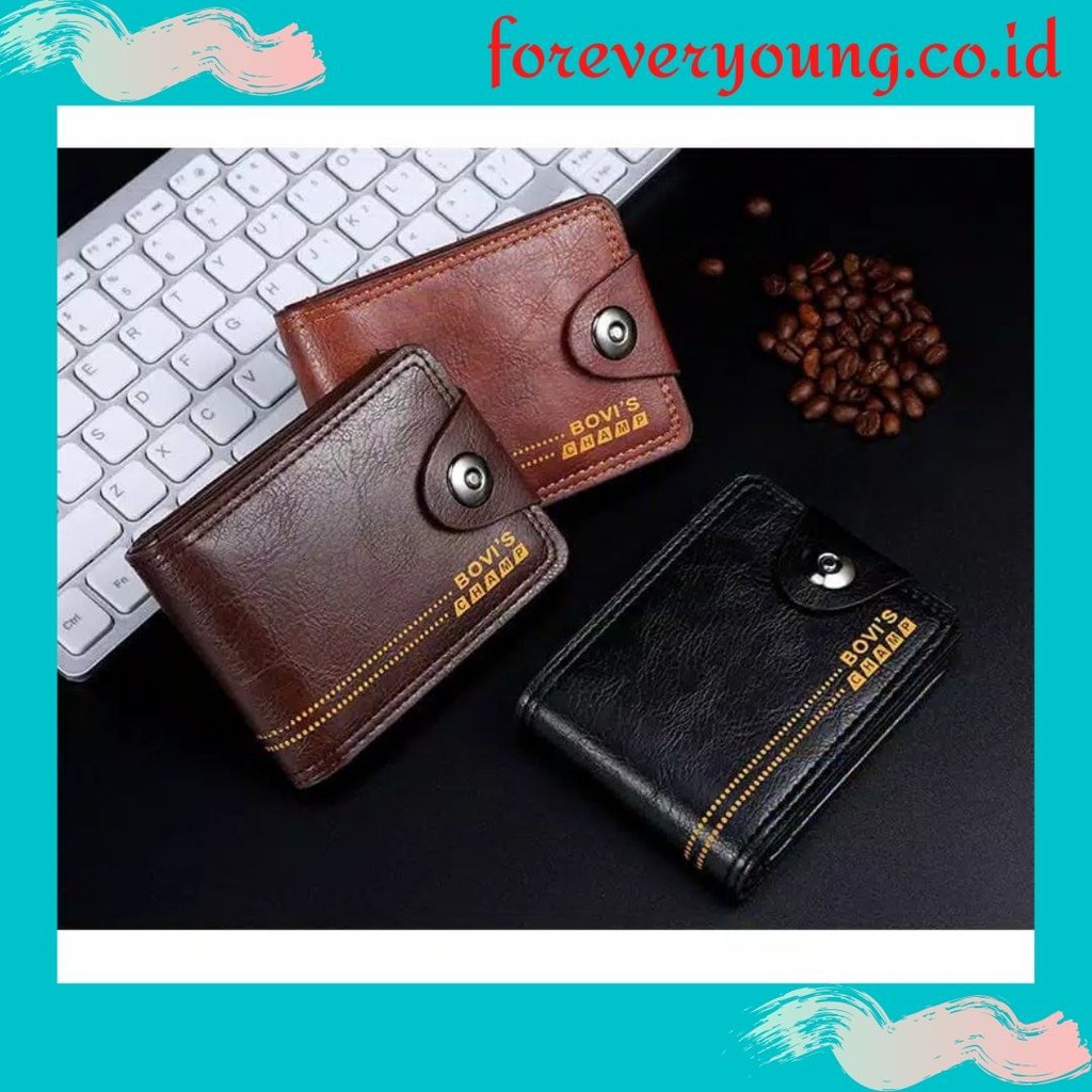 (FY) COD DOMPET IMPORT DOMPET PRIA  IMPORT MATERIAL PU DOMPET PENDEK DOMPET LIPAT DOMPET PRIA MURAH