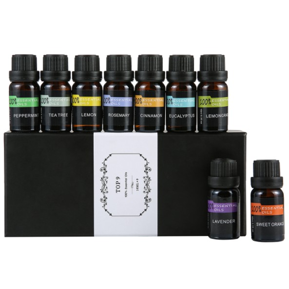 Eighteen Pure Essential Fragrance Oils Minyak Aromatherapy Diffusers 10ml 9PCS - TOP9