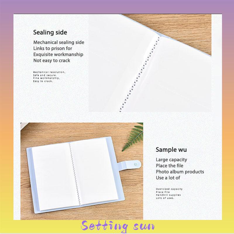 240 Slot Kartu Kartu Bisnis Buku Tiket Film Buku Penyimpanan Album Foto Polaroid 3 inci O TN