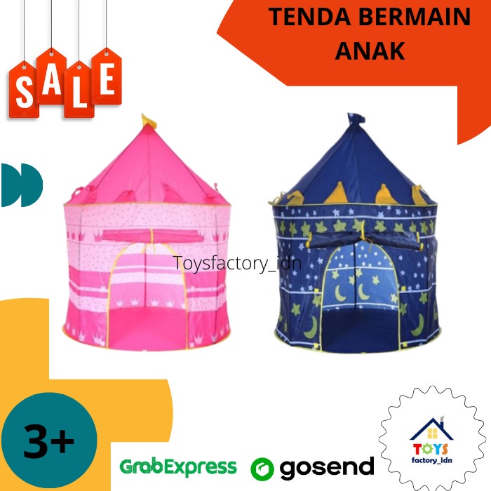 Tenda Bermain Anak Model Castle Kids Portable Tent Polyester MIISOO