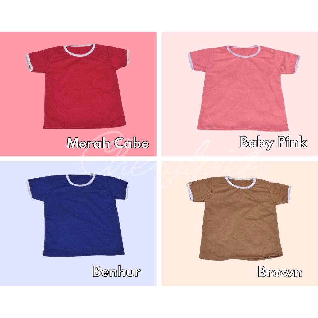 CHERYLPICK kaos polos anak laki laki dan perempuan Part#1 (1-4TH)