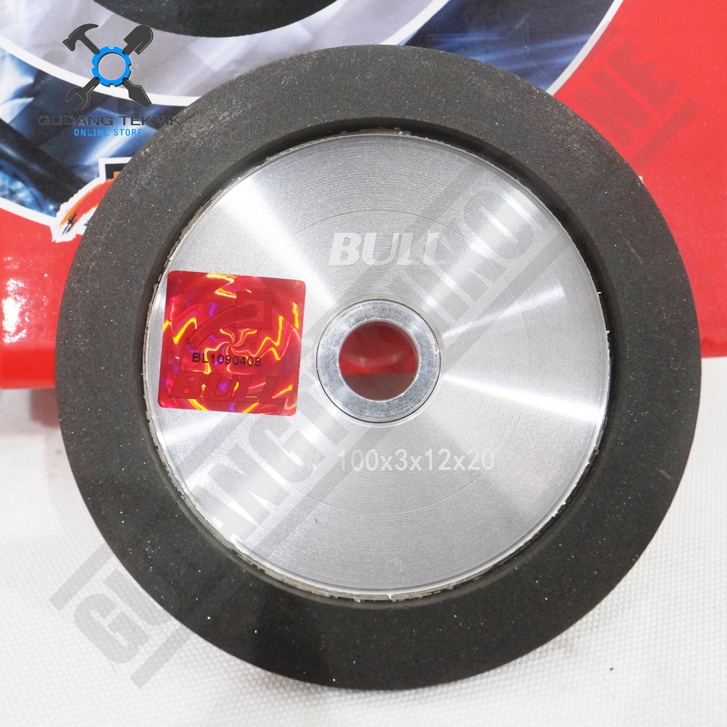 Diamond Wheel Asah 4&quot; BULL Grit 240 400 TEBAL / Mata Batu Gerinda Asah 4 Inch Grit 240 Grit 400