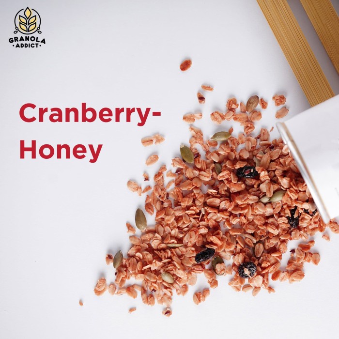 

Jual Granola Addict - Cranberry Honey 1000G (1Kg)