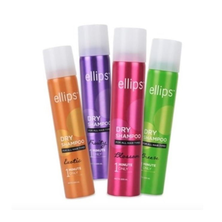 ellips dry shampoo 200ml 100 original shampo kering breeze blossom exotic fruity