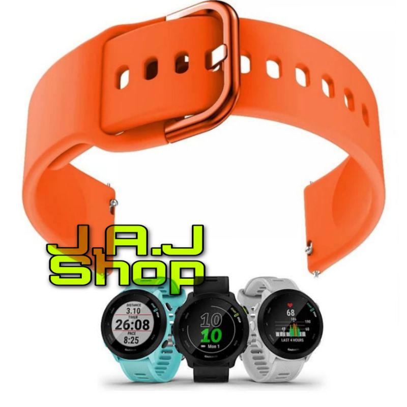 STRAP SOFT TALI JAM RUBBER SILIKON SILICONE WATCH BAND GARMIN FORERUNNER 55 165 245 645 MUSIC NON MU