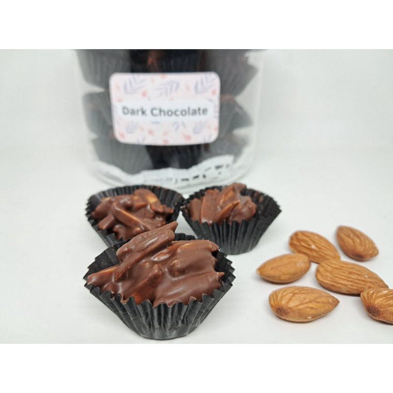 

Almond Cluster Varian Dark Chocolate (200gr) Cemilan Sehat