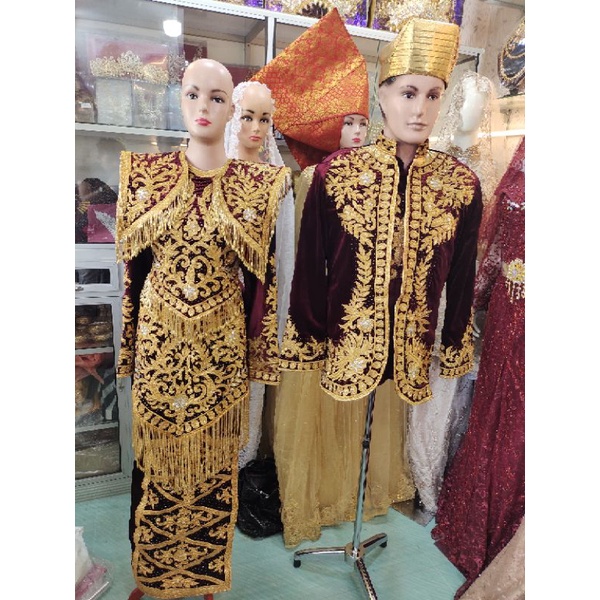 baju penganten Minang full Payet Jepang model terbaru 2021