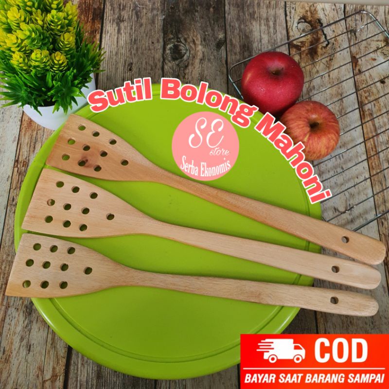 Silvertech Set Mahoni 5 in 1 Set Spatula Kayu Set Masak Kayu Mahoni By Serba Ekonomis