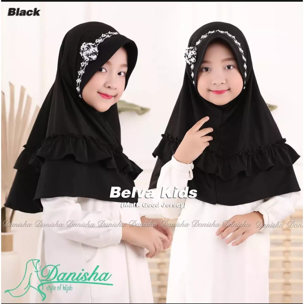 Jilbab Anak Belva Usia 3-7 Tahun Bahan Jersey Terbaru Termurah / Alody's Collection