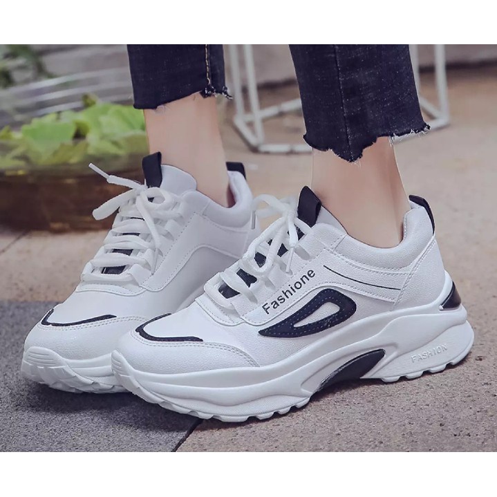 PROMO 8.8 SALE Sepatu Sneakers Tali Wanita Fashion Korea HR37