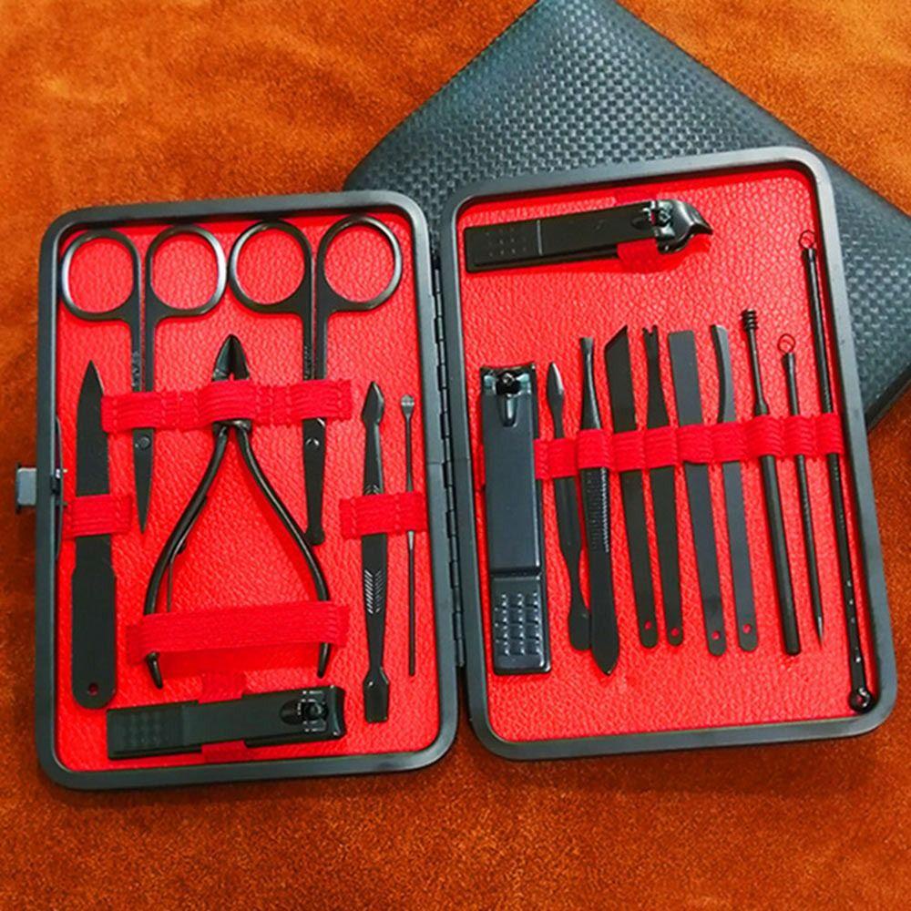 Solighter 18PCS Gunting Kuku Kit Kulit Mati Gunting Pedicure Set Manicure Pedicure Alat