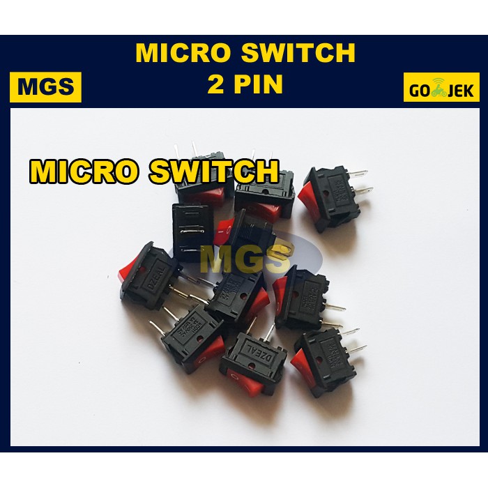 10Pcs Micro Switch Saklar Mini 2Pin Saklar On Off Mini Kecil