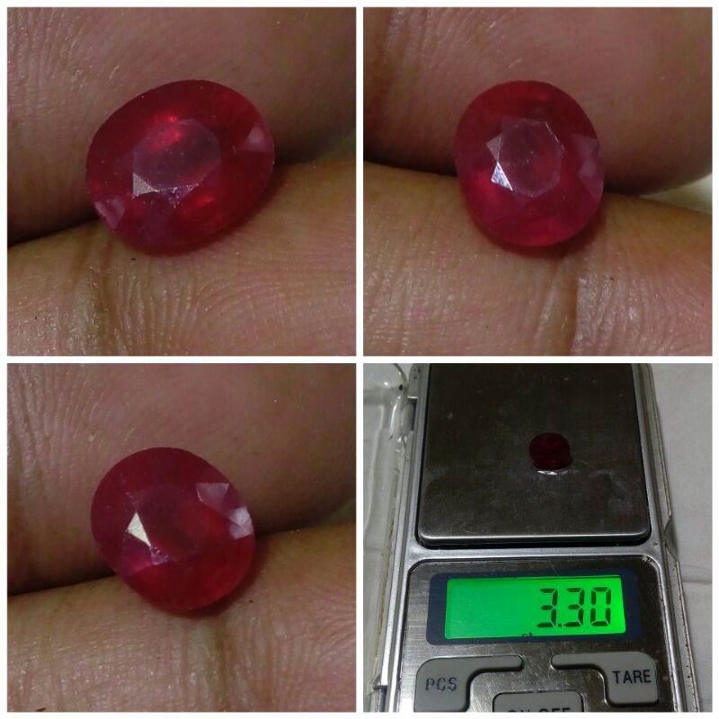 Batu Mulia Natural Ruby Burma Blood Pigeon Rubi Myanmar Asli Alam Ada Kecubung Cat Eye Opal Kalimaya