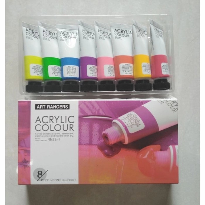 

Spesial Set Cat Acrylic Glitter/Metalic/Pastel/Neon 8 Warna @22 Ml Berkualitas