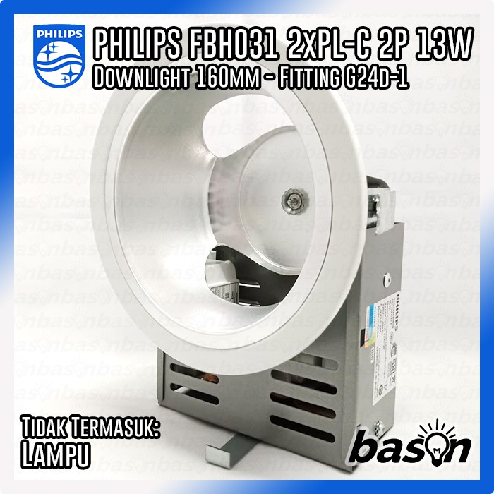 PHILIPS FBH031 2xPL-C / 2P13W I WH | Downlight PL-C 2Pin 2x 13W