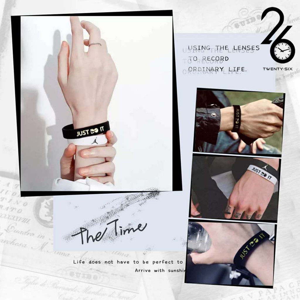 BRACELET TANGAN PRIA - GELANG KARET JORDAN SPORT ORIGINAL NEW