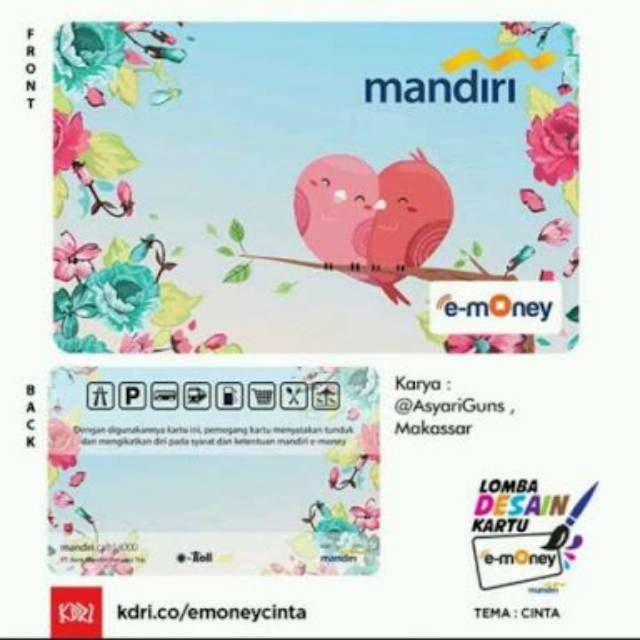 ///KADO VALENTINE/// Mandiri eMoney Flowering Love ORI /Like eTOLL Tapcash Flazz or Brizzi