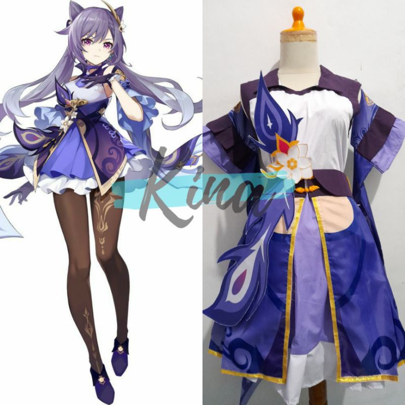 Genshin Impact Keqing default ver Cosplay costume