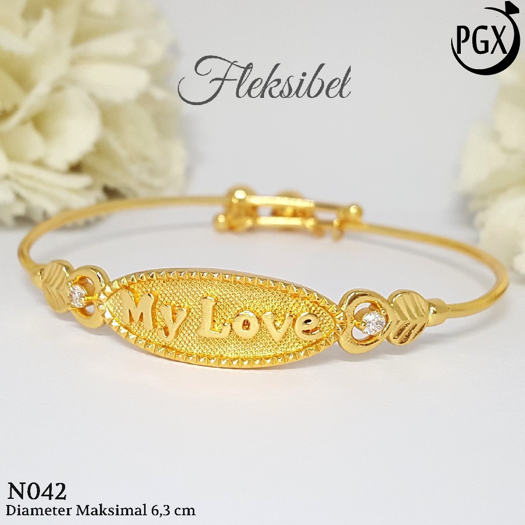 PGX Gelang Anak Xuping Aksesoris Perhiasan Bangle Bangkok Lapis Emas Premium - N042