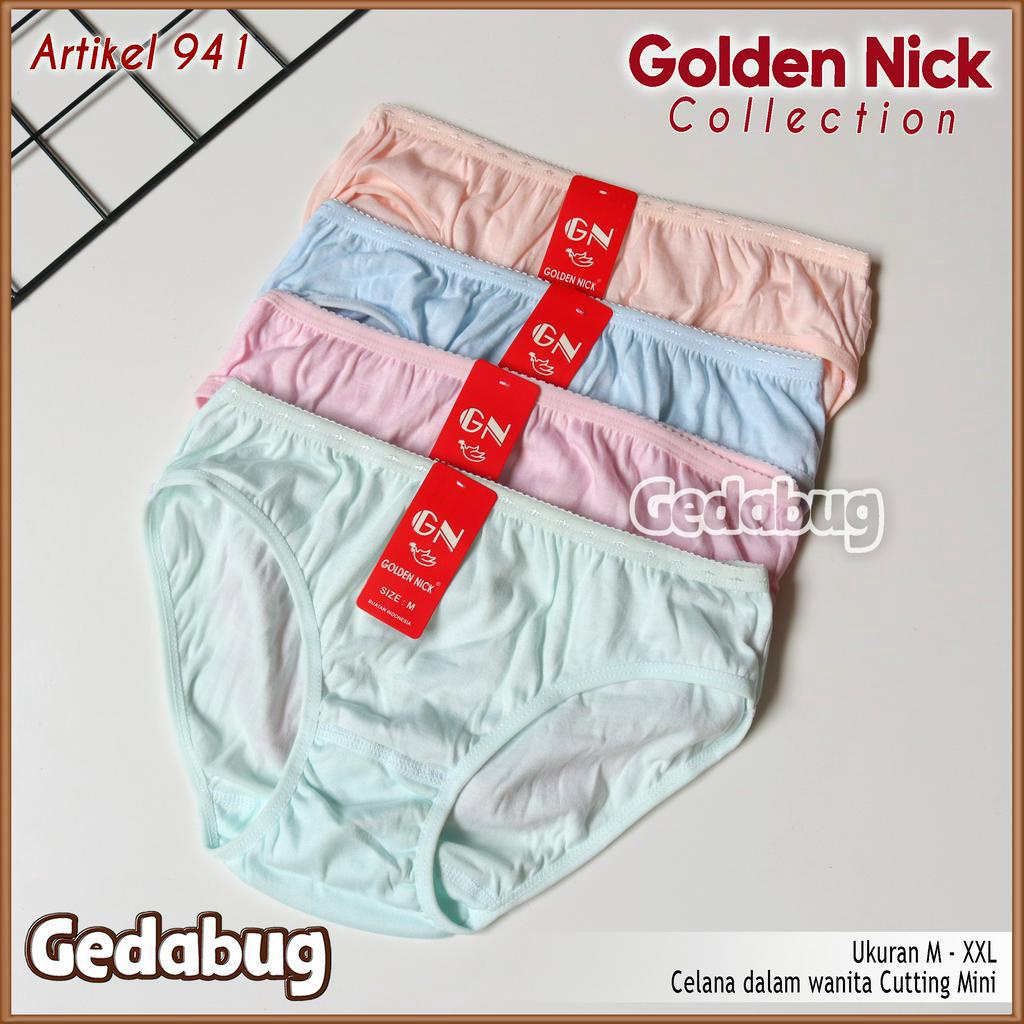 3 Pcs - CD Wanita dewasa Golde Nick 941 | Celana dalam wanita dewasa Super Nyaman | Gedabug