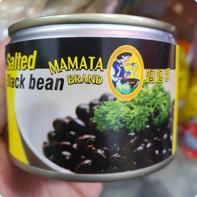 

182G MAMATA TAUSI ASINAN KACANG HITAM SALTED BLACK BEANS KALENG TAUSI HITAM KALENG
