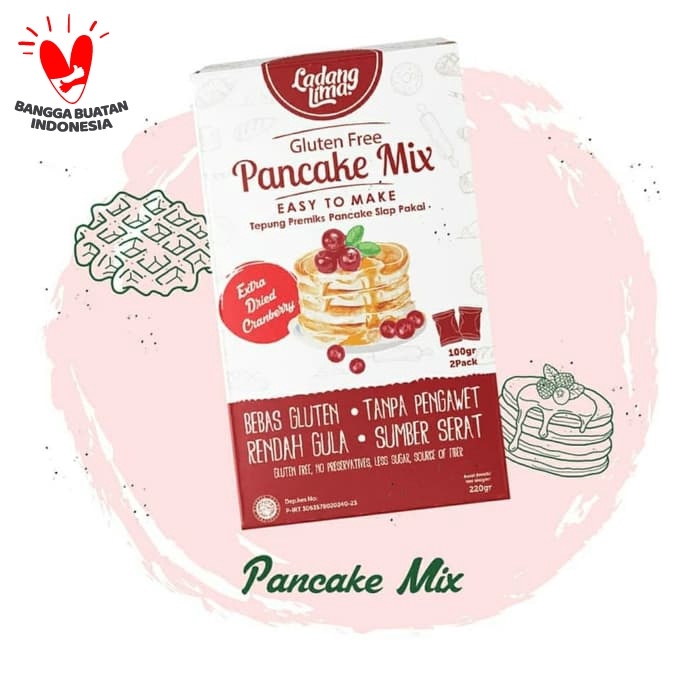 

b011tee Ladang Lima Pancake Mix 311Gr Da01D100