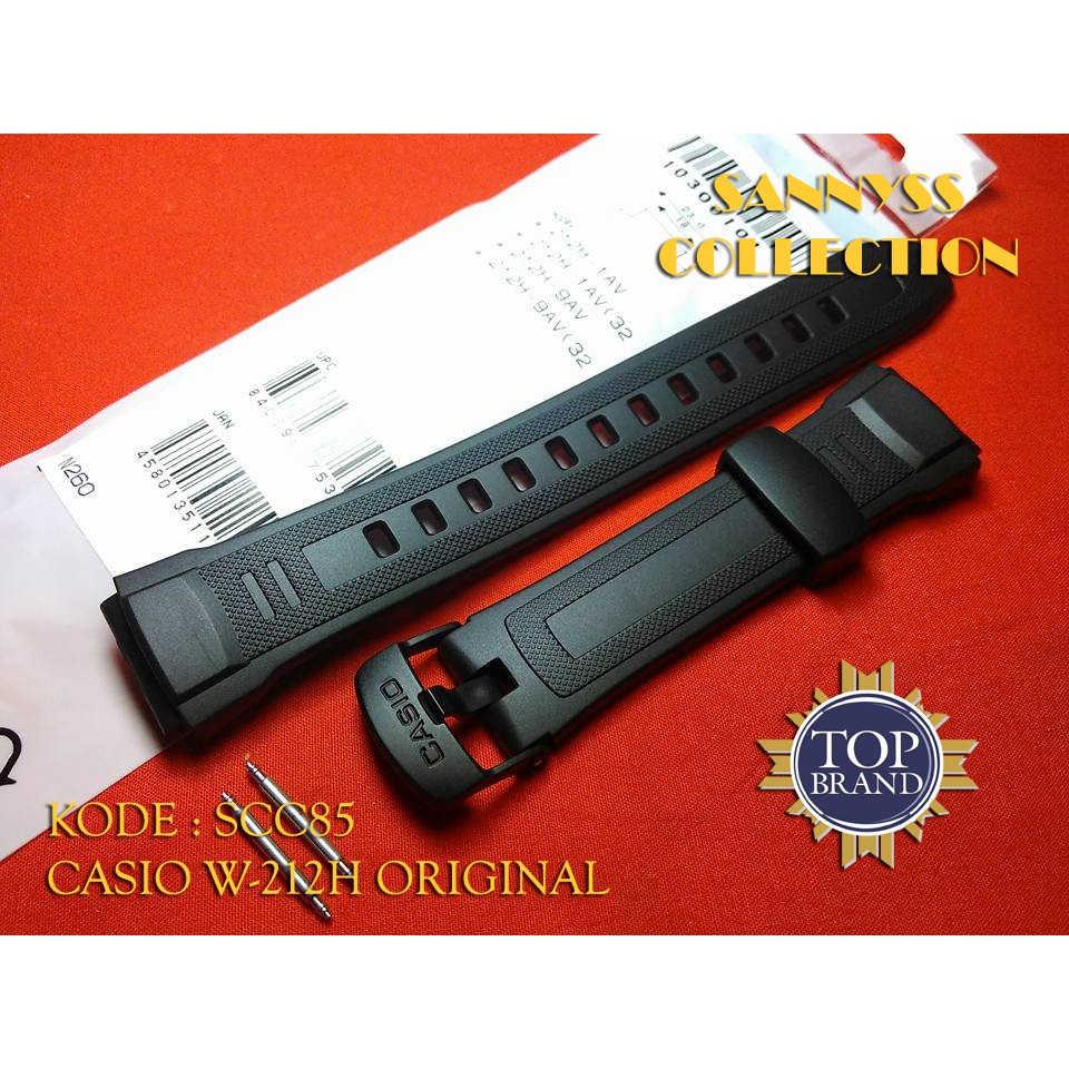 STRAP TALI JAM CASIO W-212H - W 212H - W212H ORIGINAL FREE PEN