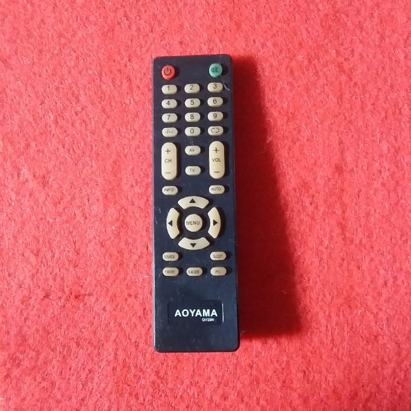 REMOTE TV AOYAMA SERI QV29N ORIGINAL