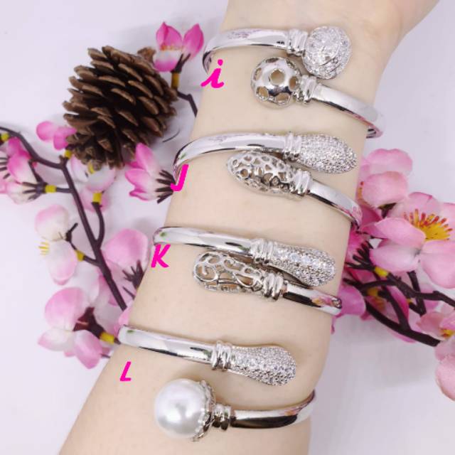 Gelang bangle xuping mata zircon gold n silver GBX-7