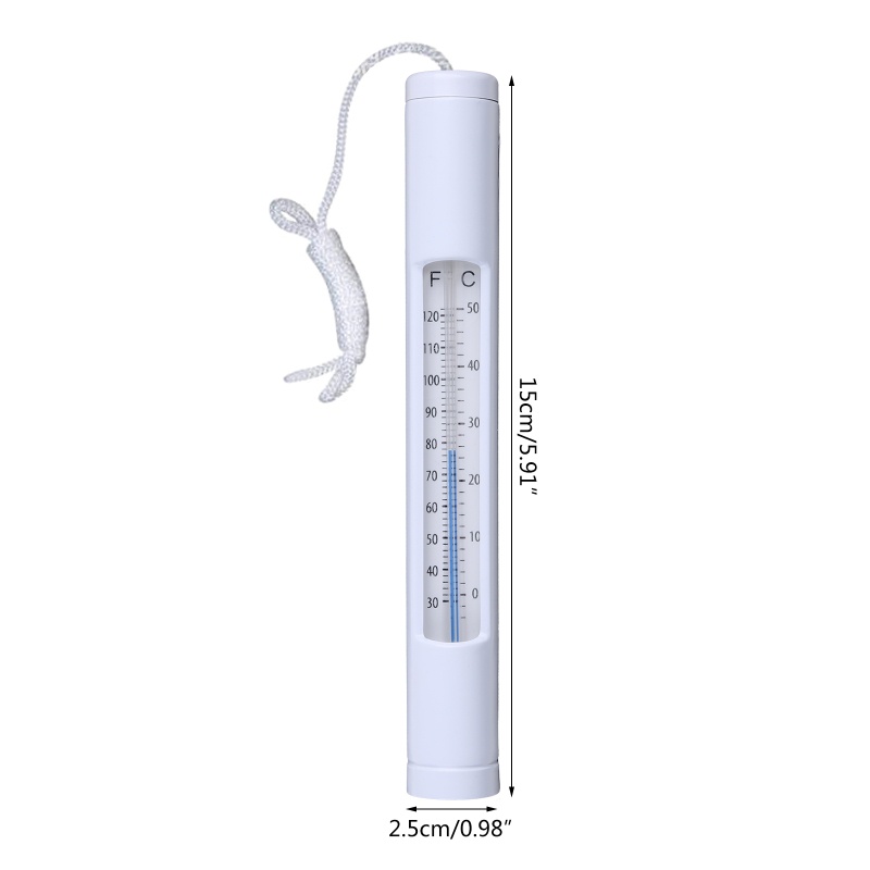 Termometer Kolam Renang Warna Putih Dengan Tali
