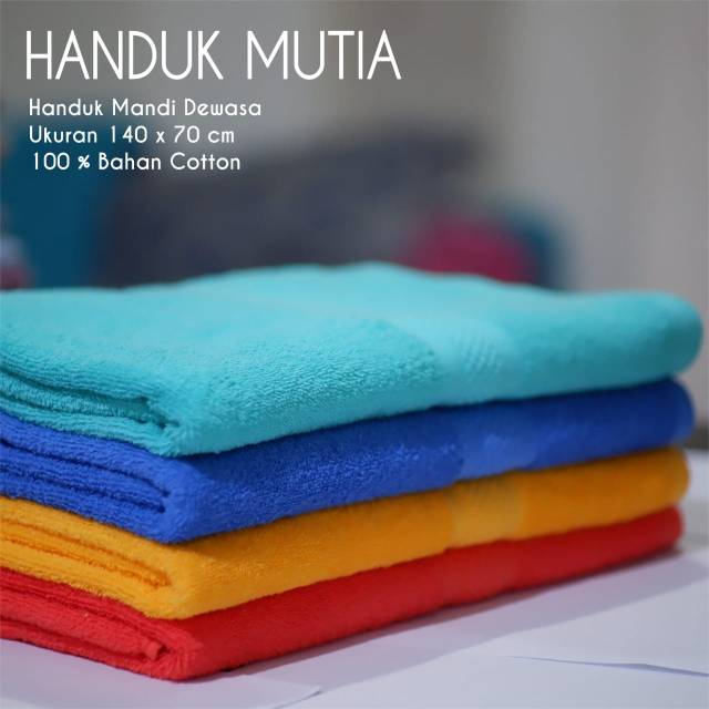 HANDUK MANDI DEWASA MUTIA JUMBO - BAHAN COTTON PREMIUM