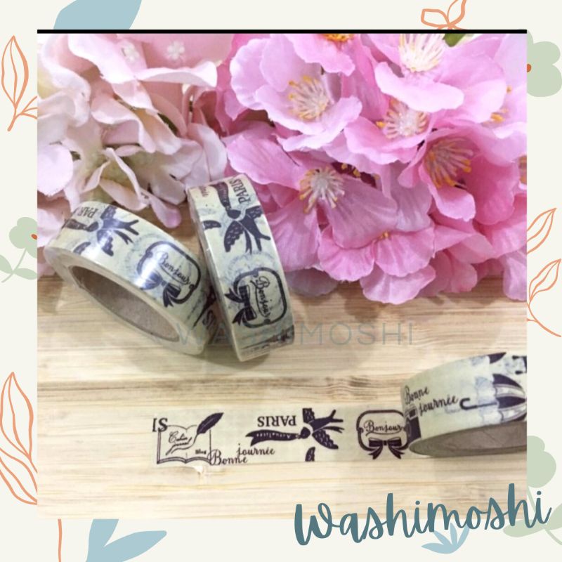 

Washimoshi Masking Washi Tape Paris Journey Design