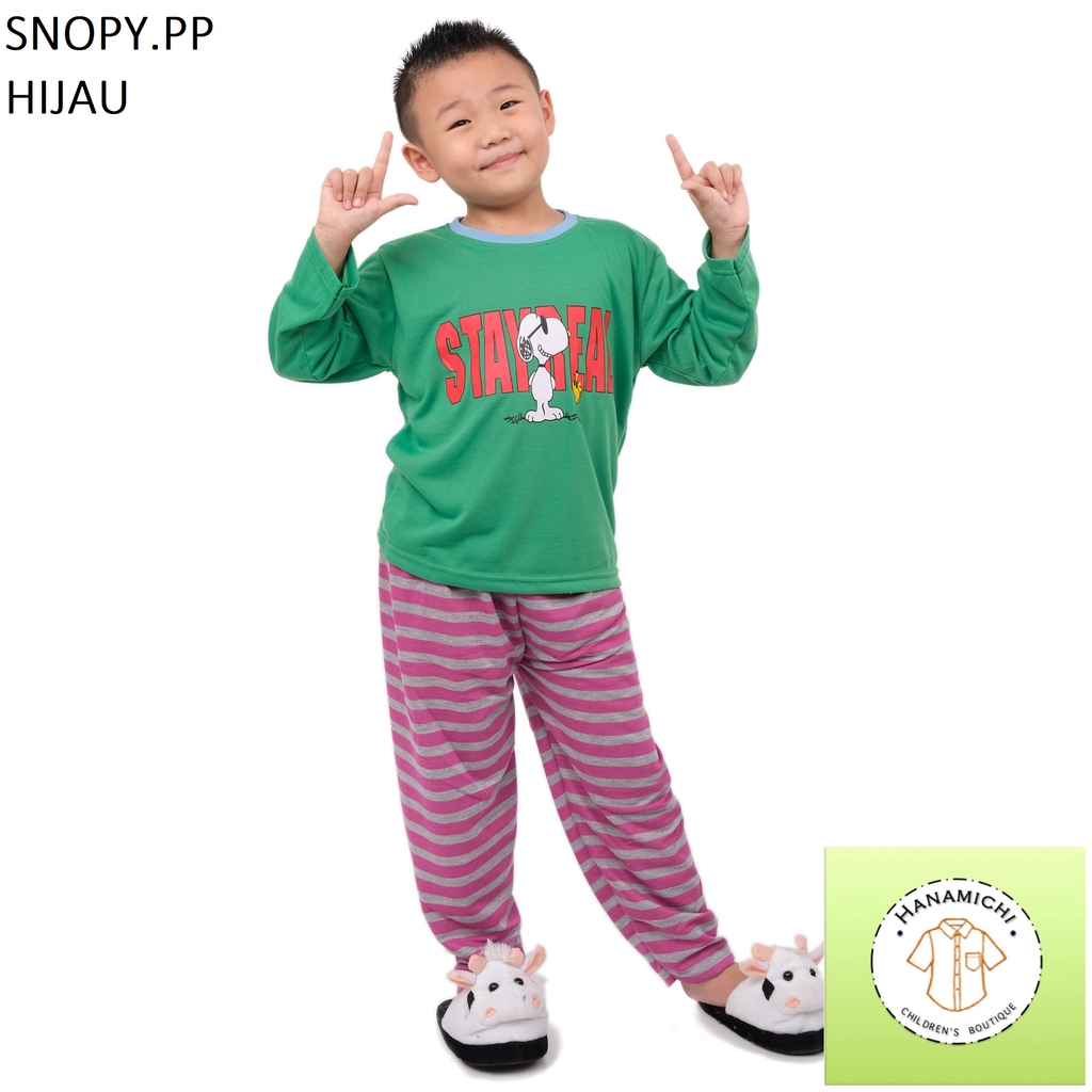 Hanamichi SNOPY.PP Piyama Anak Lengan Panjang
