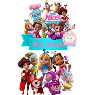 Alice's wonderland bakery cake topper