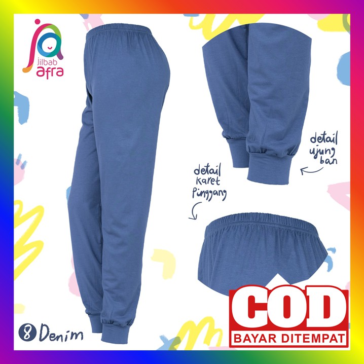 Leging Bahan Kaos Tebal Celana Dalaman Gamis Wanita Wanita Dewasa Jumbo Legging Wudhu Premium Warna 