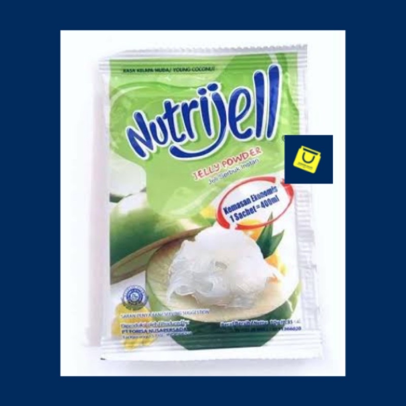 

Nutrijell Agar-agar Kelapa Muda / Nutrijell Young Coconut/ Nutrijel Eko Kelapa Muda 10gr / 15gr