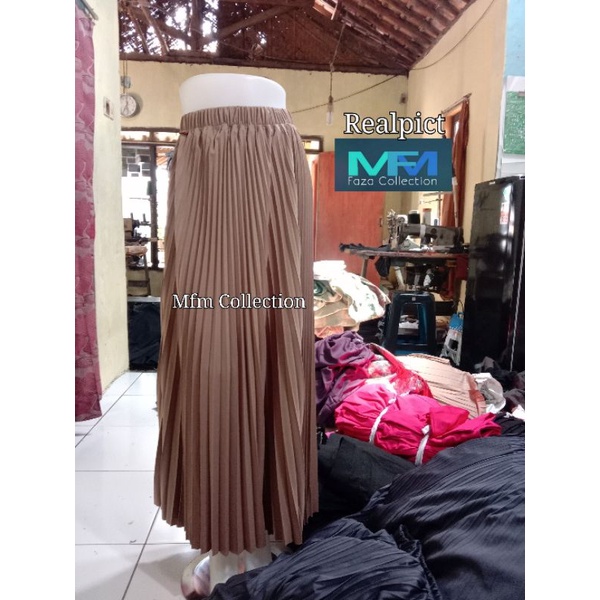 ROK PLISKET PREMIUM Pinggang kerut karet