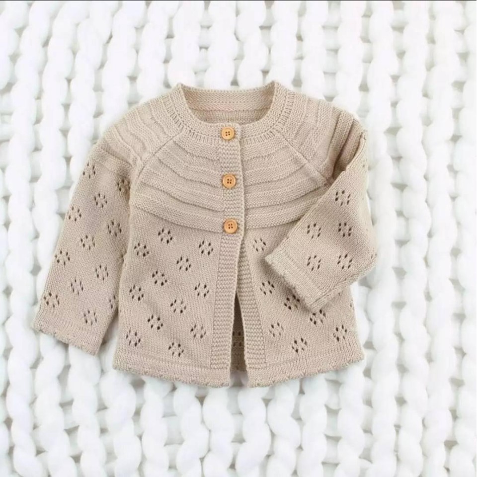 ZAHRA Cardigan Baju Anak Perempuan rajut halus premium ANABELLE Kids Cardy | Umur 1-4 Tahun