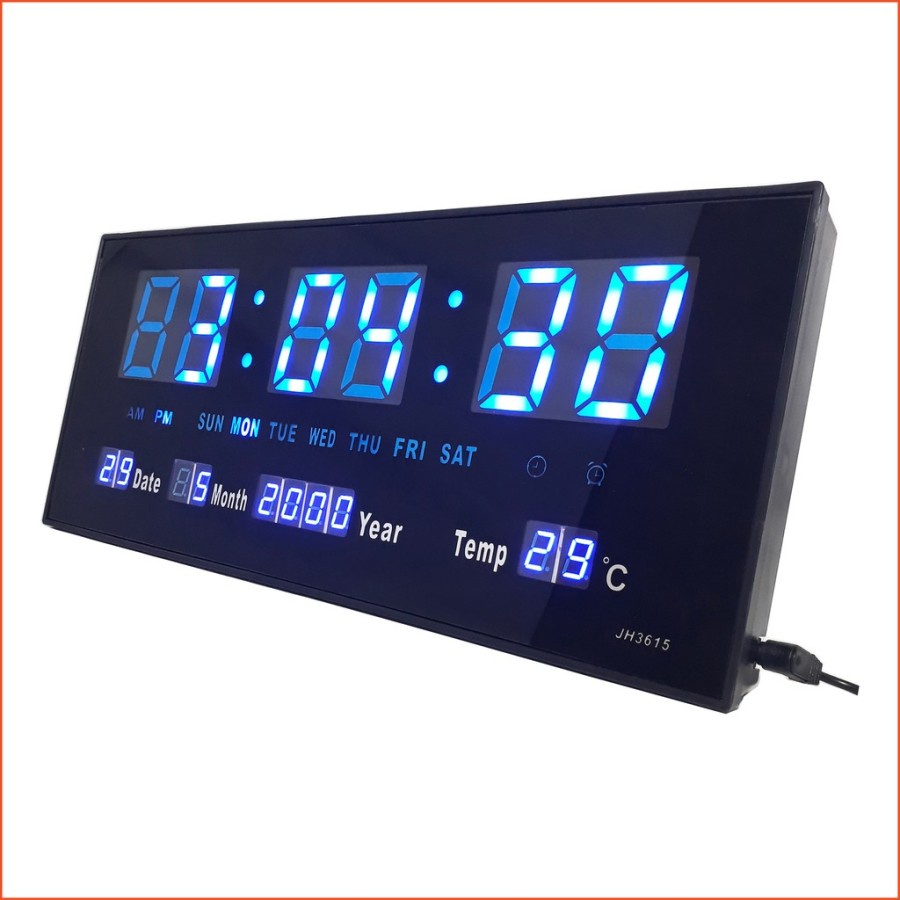 Sonifer Jam Dinding Digital LED Meja Clock SMS-3615 Biru