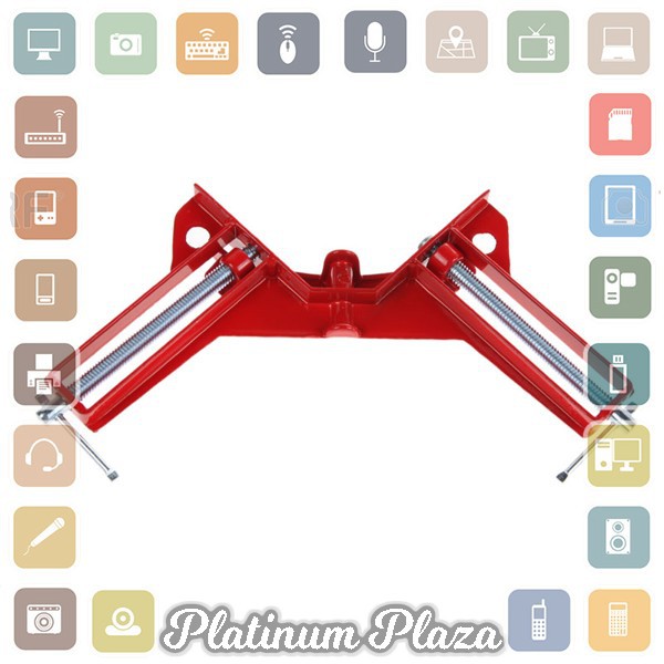 Taffware Corner Clamp Penjepit Sudut Frame Kaca Kayu Angle 90 Deraja`FMP8S7- Red