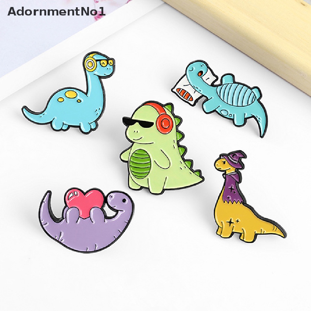 (AdornmentNo1) Bros / Pin Motif Kartun Dinosaurus + Hollow Untuk Aksesoris Pria / Wanita / Hadiah