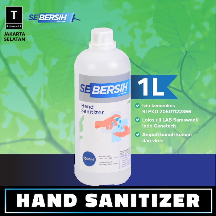 Hand Sanitizer SEBERSIH 1 Liter Antiseptik Cair & Gel