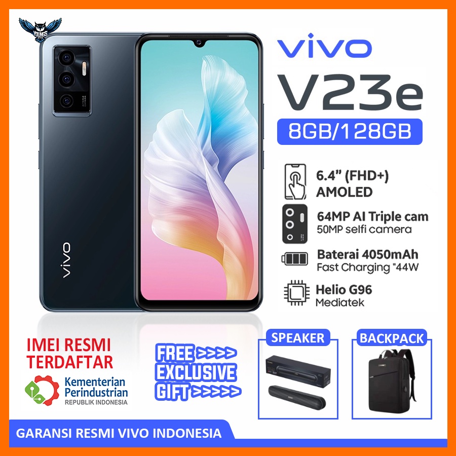 VIVO V23e RAM 8/128 GB | VIVO V23 e 8GB / 128GB Garansi Resmi