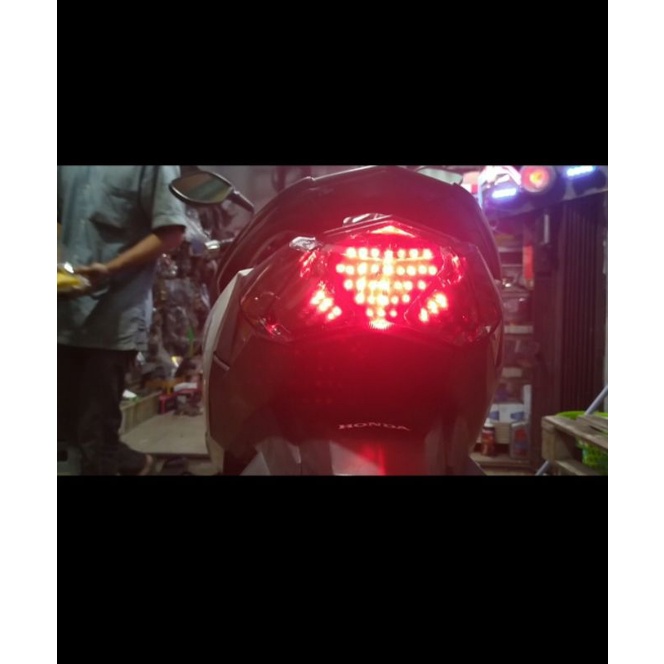 lampu rem stoplamp running 10 mode vario 125/150 old