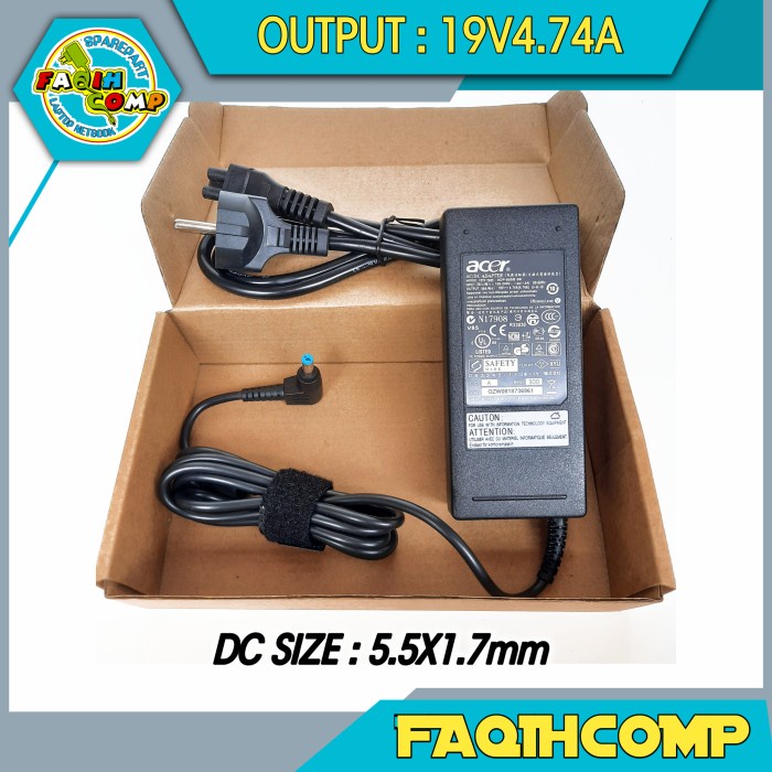 charger carger cas casan laptop Adaptor Charger Casan Acer Original Laptop Acer Aspire 19V-4.74A (90