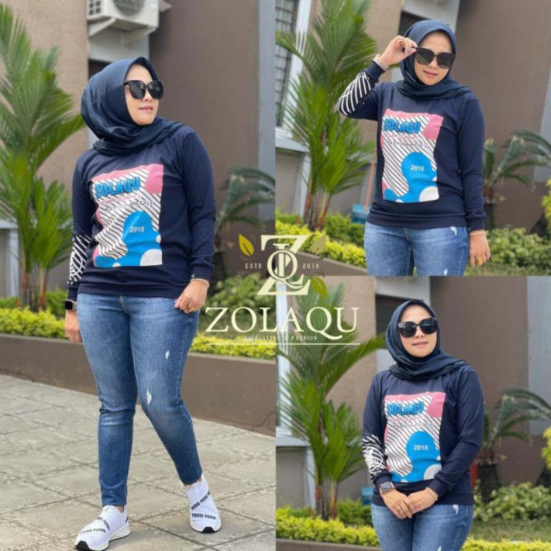 KAOS ZOLAQU 100% ORIGINAL TERBARU SIZE M.L.XL HIJAU TOSCA MUDA DAN NAVY NEW PAKE BAN BAWAH